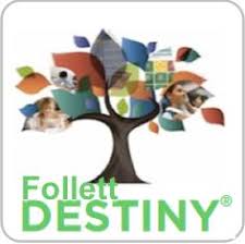 This is the logo for the Destiny website. Click here to search Wacamaw Elementary's library catalog.